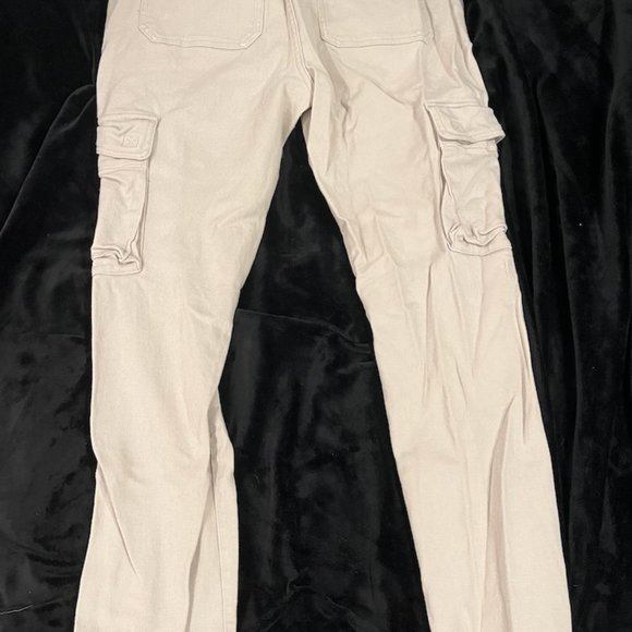 Khaki / Cream Urban Outfitters Standard Cloth Large Cargo Pants - Picture 3 of 6